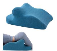 TIMJAN Cuscino a cuneo for il supporto della schiena, cuscino in memory foam for l'elevazione delle gambe e for la lettura, design ergonomico for dormire seduti e leggere(Blue)