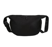 TIMJJG 1 borsa a tracolla nera, borsa a tracolla, leggera per sport e tempo libero, tracolla regolabile, impermeabile e antimacchia, semplice e versatile, grande capacità, Nero