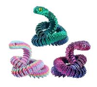 TIMJJG 3 Modelli di Vipera, Giocattoli di Serpente di Plastica, Modelli di Animali di Simulazione, Accessori per Scherzi.