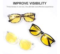 TIMJJG 5 Paia Di Occhiali Gialli, Occhiali Anti-Blu, Decorazione Di Tendenza Della Moda, Adatti Per Abbigliamento Normale, Guida Notturna, Scenari Di Utilizzo Di Dispositivi Elettronici.