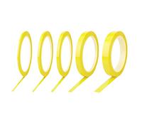 TIMJJG 5 rotoli di nastro adesivo mylar giallo chiaro, nastro adesivo multiuso, per lavagna bianca, etichetta, decorazione (2/3/6/10/15 mm x 66 m)