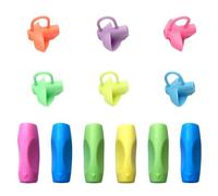 TIMJJG 6 Impugnature per Penne A Tre Dita, 6 Set di Penne in Silicone, Correttori per Impugnature per Penne per Bambini, Strumenti di Correzione degli Aiuti alla Scrittura.