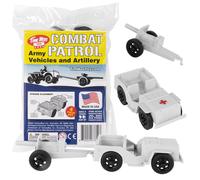 TimMee Combat Patrol Willys & Artillery - White 4pc Playset USA Made