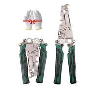Timnamy Wire Stripper, 18 in 1 Wire Stripper Foldable, Multifunctional Folding Wire Strippers - Professional Electrician Tool (Green)