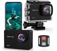 TIMNUT 4K 60FPS Action Cam, Fotocamera Subacquea 48MP HD WiFi con EIS 40M Impermeabile Action Cam Grandangolo Fotocamera Sportiva con 2 * 1350 mAh Batterie, Supporto per Casco, Kit Accessori