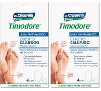 Timodore, Cerotto Callifugo per Duroni, Indicati per Estirpare Rapidamente i Calli dei Piedi Senza Dolore, Adatto Anche per le Mani, 100% Made in Italy, Dermatologicamente Testato, 4 pz