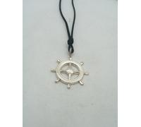 TIMONE: Ciondolo in ARGENTO 925 - pendente marina - nautica - misura grande -