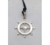 TIMONE: Ciondolo in ARGENTO 925 - pendente marina - nautica - misura grande -
