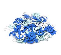 Timone in legno, decorazione a forma di ancora in legno, decorazione da parete, decorazione da appendere alla parete per sala nautica mediterranea, decorazione per feste, confezione da 100