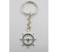 Timone : Portachiavi in Argento 925 - Marina - Nautica - Mare - Marinaio - Nave