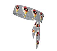 Timor Est mappa di posizione con una stampa solare cravatta fascia per donne uomini, fasce ninja, fascia per il sudore, per atletica, yoga, corsa, palestra.