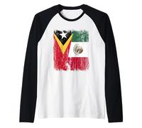 Timor EST Messico Mezza Bandiera Maglia con Maniche Raglan