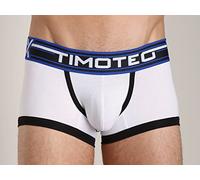 Timoteo Boxer pour Homme Doppio Crosse Tronco Jock Blanc M
