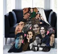 Timothee Star Chalamet Collage Coperta in flanella Coperta leggera e accogliente Coperta morbida adatta per divano, adatta per tutte le stagioni 40"x30"