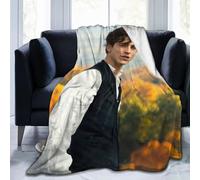 Timothee Star Chalamet Coperta morbida, calda e soffice, leggera, per tutte le stagioni, per camera da letto, soggiorno, 60 x 50 cm.
