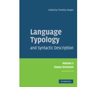 Timothy Shopen Language Typology and Syntactic Description: Volume 1 (Tascabile)
