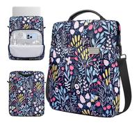 TiMOVO 13 Pollici Tablet Borsa con Tracolla per MacBook Air, MacBook Neo, iPad Air 13" M3 2025, iPad Pro 13"/12.9", Galaxy Tab S9+/S9 Plus/S10+/S10 Plus/S9 FE+/S9 FE Plus 12.4", Fiore Colorato