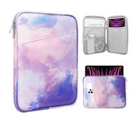 TiMOVO 13 Pollici Tablet Sleeve con Tasca per iPad Air 13", iPad PRO 13", iPad PRO 12.9", Galaxy Tab S9+/S9 Plus/S10+/S10 Plus/S9 Fe+/S9 Fe Plus 12.4", Remarkable Paper PRO 11.8", Viola di Acquerello