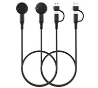 TiMOVO 2 Pezzi Caricabatterie Compatibile con Amazfit Bip 6/Active 2, Cavo di Ricarica Sostitutivo 2 in 1 di Tipo C con Supporto Dock per Smartwatch (1m)