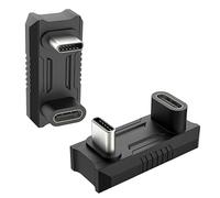 TiMOVO 2 PZ Adattatore USB-C a 180 Gradi, Convertitore di Adattatore da USB-C Maschio a Femmina, Estensore di Tipo C a Forma di U con Supporto di Ricarica Rapida PD da 140W, per ROG Ally, Steam Deck