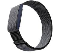 TiMOVO 25MM Banda di Ricambio Compatibile con Amazfit Helio Tracker con Design della Copertura, Cinturino Sportivo in Nylon Traspirante per Braccio/Caviglia, Nero Mezzanotte