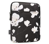 TiMOVO 6-7" Custodia per E-Reader, Compatibile Paperwhite/Colorsoft Signature Edition, Custodia Protettiva Sacchetto per E-Reader/Oasis e Dispositivi Kobo, Nero & Bianco Magnolia