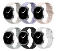 TiMOVO 6 Pack Cinturino Sportivo Compatibili per Samsung Galaxy Watch 8 40mm 44mm/Galaxy Watch 8 Classic 46mm (2025), Cinturino di Ricambio in Morbido Silicone per Uomo Donna, M/L