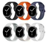TiMOVO 6 Pack Cinturino Sportivo Compatibili per Samsung Galaxy Watch 8 40mm 44mm/Galaxy Watch 8 Classic 46mm (2025), Cinturino di Ricambio in Morbido Silicone per Uomo Donna, M/L