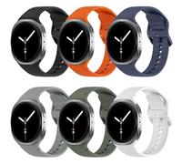 TiMOVO 6 Pack Cinturino Sportivo Compatibili per Samsung Galaxy Watch 8 40mm 44mm/Galaxy Watch 8 Classic 46mm (2025), Cinturino di Ricambio in Morbido Silicone per Uomo Donna, M/L