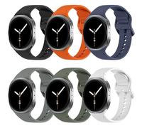 TiMOVO 6 Pack Cinturino Sportivo Compatibili per Samsung Galaxy Watch 8 40mm 44mm/Galaxy Watch 8 Classic 46mm (2025), Cinturino di Ricambio in Morbido Silicone per Uomo Donna, S/M