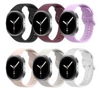 TiMOVO 6 Pack Cinturino Sportivo Compatibili per Samsung Galaxy Watch 8 40mm 44mm/Galaxy Watch 8 Classic 46mm (2025), Cinturino di Ricambio in Morbido Silicone per Uomo Donna, M/L