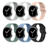 TiMOVO 6 Pack Cinturino Sportivo Compatibili per Samsung Galaxy Watch 8 40mm 44mm/Galaxy Watch 8 Classic 46mm (2025), Cinturino di Ricambio in Morbido Silicone per Uomo Donna, S/M