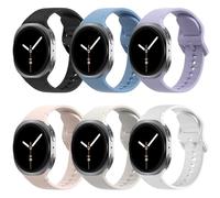 TiMOVO 6 Pack Cinturino Sportivo Compatibili per Samsung Galaxy Watch 8 40mm 44mm/Galaxy Watch 8 Classic 46mm (2025), Cinturino di Ricambio in Morbido Silicone per Uomo Donna, M/L