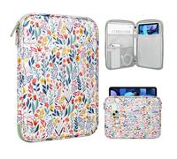 TiMOVO 9-11" Custodia per Tablet, Compatibile con iPad 11" A16 2025, iPad 10,9"/10,2"| Air 11", Galaxy Tab A9+ / A11 Plus 11", Borsa Protettiva con Tasche, Fiori