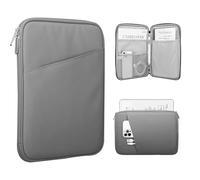 TiMOVO 9-11" Custodia per Tablet, Compatibile con iPad 11" A16 2025, iPad 10,9"/10,2"| Air 11", Galaxy Tab A9+ / A11 Plus 11", Borsa Protettiva con Tasche, Grigio Scuro