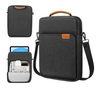 TiMOVO 9-11" Custodia per Tablet con Tracolla, Compatibile con iPad 11" A16 2025, iPad 10,9"/10,2", Galaxy Tab A9+/A11 Plus 11", Nero&Grigio