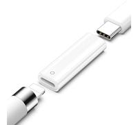 TiMOVO Adattatore Caricatore USB C per Apple Pencil 1a Generazione, Connettore da Lighting a USB C per Apple Pen Supporta l'Accoppiamento Bluetooth con iPad 10a/11a Generazione A16 2025, Bianco