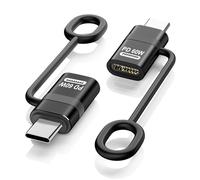 TiMOVO Adattatore da Lightning a USB C, 2 Pezzi Adattatore Lightning USB C con Ricarica Rapida a 60W e Loop Anti-Perso per iPhone 16/15 Serie, iPad, Galaxy S25, Non per Auricolari/Audio/OTG, Nero