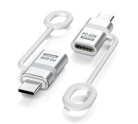 TiMOVO Adattatore da Lightning a USB C, 2 Pezzi Adattatore Lightning USB C con Ricarica Rapida a 60W e Loop Anti-Perso per iPhone 16/15 Serie, iPad, Galaxy S25, Non per Auricolari/Audio/OTG, Argento