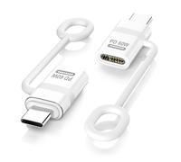 TiMOVO Adattatore Lighting a USB-C con Anello Anti-Perdita, 2 PZ,Bianco