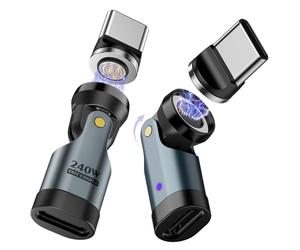 TiMOVO Adattatore Magnet USB C, 2 PZ, Ricarica PD 240W, Grigio