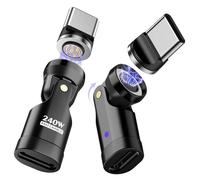 TiMOVO Adattatore Magnet USB C, 2 PZ, Ricarica PD 240W, Negro