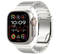 TiMOVO Bracciale in Titanio, Cinturini Compatibili per Apple Watch 49/46/45/44/42 mm, Bracciale in Titanio Rimovibile per iWatch Ultra 2 Ultra SE Serie 10 9 8 7 6 5 4 3 2 1, Argento