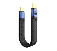 TiMOVO Cavo Corto da USB C a USB C, Cavo di Ricarica USB di Tipo C da 240W con Display 8K per Thunderbolt 4/3, iPad Pro/Air, MacBook, i-Phone 15/16 Plus Pro Max, Samsung, Blu + Nero