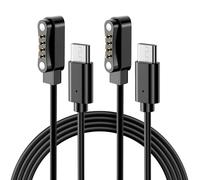 TiMOVO Cavo di Ricarica Compatibile con PLAUD Note Pro AI Voice Recorder | 2 Pezzi Caricatore Magnetico Portatile USB-C da 3.3ft, caricabatterie Plaid di Ricambio per PLAUD Note