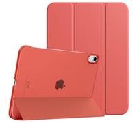 TiMOVO Cover Custodia Compatibile con iPad (A16) 11 Generazione 11 Pollici 2025/iPad 10 Generazione 10,9" 2022, Retro in PC Rigido Semi-Trasparente, Auto Sveglia/Sonno, Arancione Corallo
