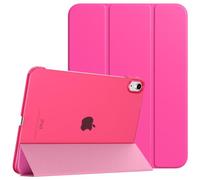 TiMOVO Cover Custodia Compatibile con iPad (A16) 11 Generazione 11 Pollici 2025/iPad 10 Generazione 10,9" 2022, Retro in PC Rigido Semi-Trasparente, Auto Sveglia/Sonno, Rosso Begonia