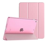 TiMOVO Cover per iPad 9 Generazione 2021/iPad 8 Generazione 2020/iPad 7 Generazione 2019, Custodia con Guscio Posteriore Traslucido Smart Cover con Auto Svegliati/Sonno, Fiore Rosa