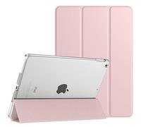 TiMOVO Cover per iPad 9 Generazione 2021/iPad 8 Generazione 2020/iPad 7 Generazione 2019, Custodia con Posteriore Traslucido Smart Cover con Auto Svegliati/Sonno per iPad 10.2", Rosa Trasparente