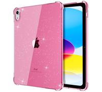 TiMOVO Cover Compatibile con iPad 11 Pollici A16 2025 (11 Generazione)/iPad 10 Generazione 2022 10,9", Custodia Protettiva in TPU Trasparente Morbido Antiurto Sottile e Leggero, Fiori Glitter Rosa
